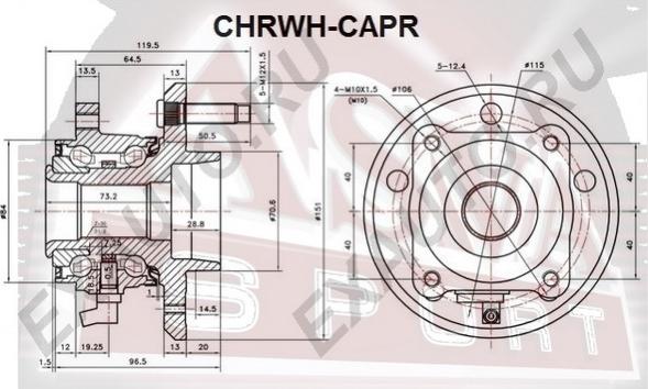 ASVA CHRWH-CAPR - Ступица колеса, поворотный кулак autosila-amz.com