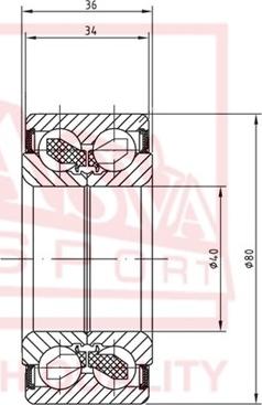 ASVA DAC40800036-34 - Подшипник ступицы колеса autosila-amz.com
