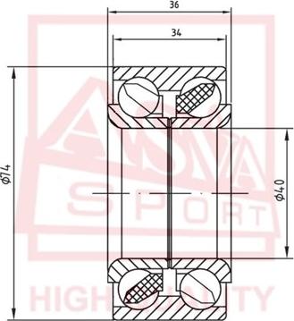 ASVA DAC40740036-34 - Подшипник ступицы колеса autosila-amz.com