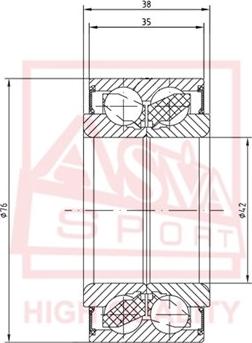 ASVA DAC42760038-35 - Подшипник ступицы колеса autosila-amz.com