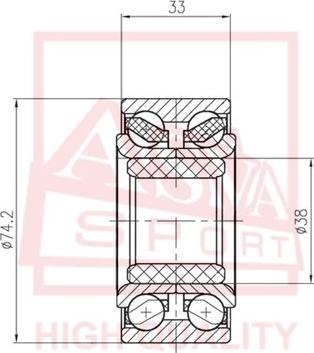 ASVA DAC38740036-33 - Подшипник ступицы колеса autosila-amz.com