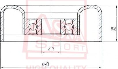 ASVA FDBP-004 - Ролик натяжителя, клиновой ремень autosila-amz.com