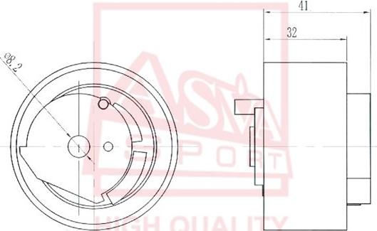 ASVA FDBP-006 - Ролик натяжителя, клиновой ремень autosila-amz.com