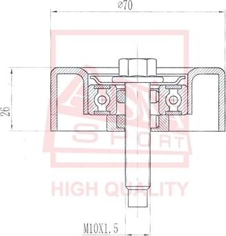 ASVA FDBP-008 - Ролик натяжителя, клиновой ремень autosila-amz.com