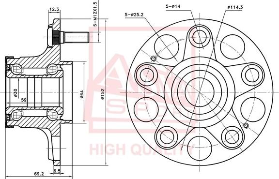 ASVA HNWH-FRVMR - Ступица колеса, поворотный кулак autosila-amz.com