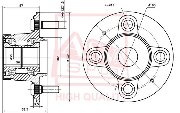 ASVA HNWH-GEMR - Ступица колеса, поворотный кулак autosila-amz.com