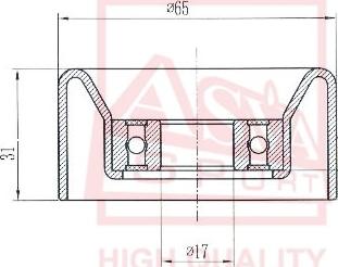 ASVA HYBP-013 - Ролик натяжителя, клиновой ремень autosila-amz.com