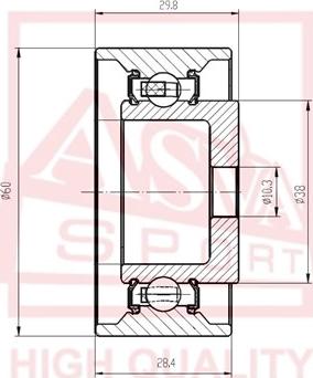 ASVA HYBP-024 - Ролик натяжителя, клиновой ремень autosila-amz.com