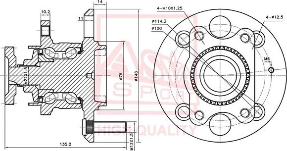 ASVA HYWH-007A47 - Ступица колеса, поворотный кулак autosila-amz.com