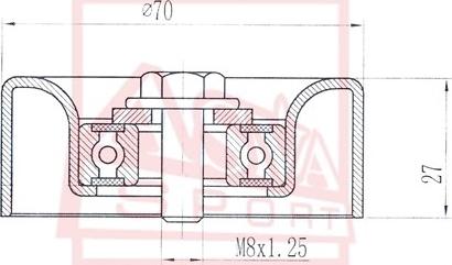 ASVA NSBP-036 - Ролик натяжителя, клиновой ремень autosila-amz.com