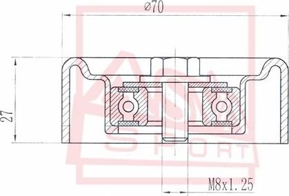 ASVA NSBP-031 - Ролик натяжителя, клиновой ремень autosila-amz.com