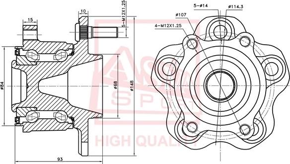 ASVA NSWH-J32MR - Ступица колеса, поворотный кулак autosila-amz.com