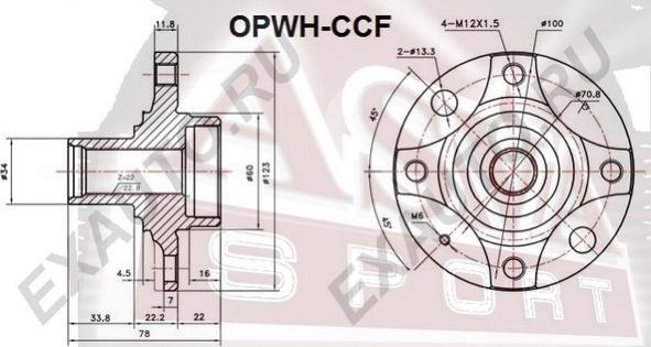 ASVA OPWH-CCF - Ступица колеса, поворотный кулак autosila-amz.com