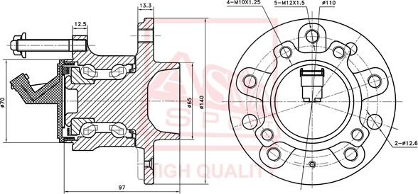 ASVA OPWH-VCR - Ступица колеса, поворотный кулак autosila-amz.com