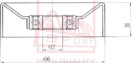 ASVA TYBP-031 - Ролик натяжителя, клиновой ремень autosila-amz.com