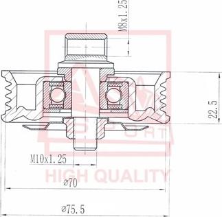 ASVA TYBP-032 - Ролик натяжителя, клиновой ремень autosila-amz.com