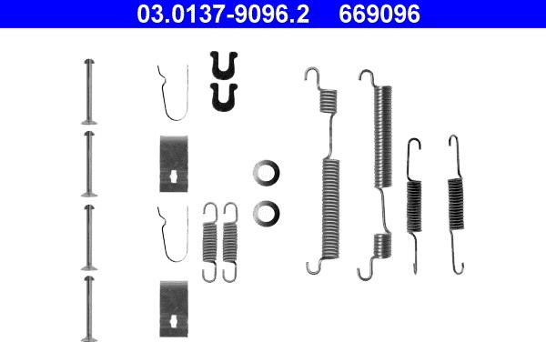 ATE 03.0137-9096.2 - Комплектующие, барабанный тормозной механизм autosila-amz.com