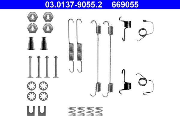 ATE 03.0137-9055.2 - Комплектующие, барабанный тормозной механизм autosila-amz.com