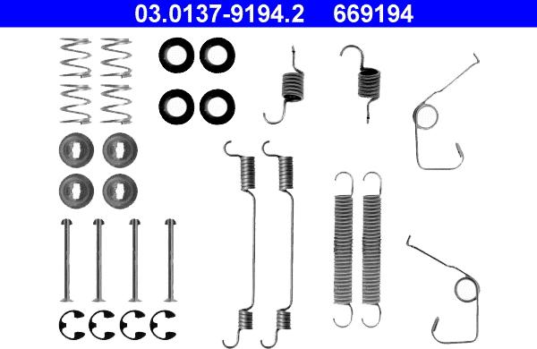 ATE 03.0137-9194.2 - Комплектующие, барабанный тормозной механизм autosila-amz.com