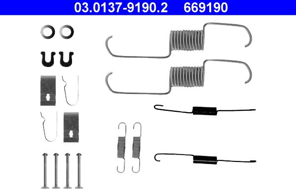 ATE 03.0137-9190.2 - Комплектующие, барабанный тормозной механизм autosila-amz.com