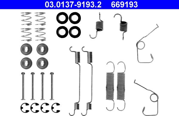 ATE 03.0137-9193.2 - Комплектующие, барабанный тормозной механизм autosila-amz.com