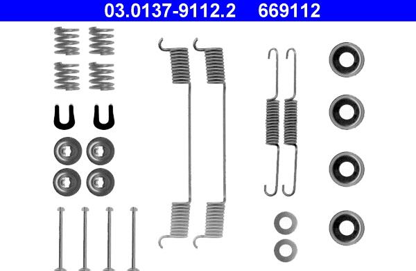 ATE 03.0137-9112.2 - Комплектующие, барабанный тормозной механизм autosila-amz.com