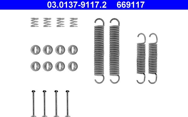 ATE 03.0137-9117.2 - Комплектующие, барабанный тормозной механизм autosila-amz.com