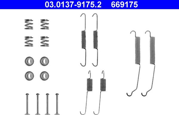 ATE 03.0137-9175.2 - Комплектующие, барабанный тормозной механизм autosila-amz.com