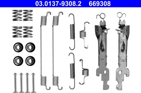 ATE 03.0137-9308.2 - Комплектующие, барабанный тормозной механизм autosila-amz.com