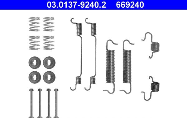 ATE 03.0137-9240.2 - Комплектующие, барабанный тормозной механизм autosila-amz.com