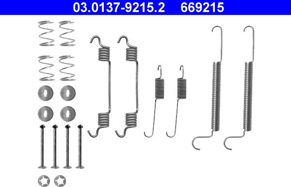 ATE 03.0137-9215.2 - Комплектующие, барабанный тормозной механизм autosila-amz.com