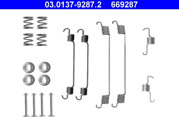 ATE 03.0137-9287.2 - Комплектующие, барабанный тормозной механизм autosila-amz.com