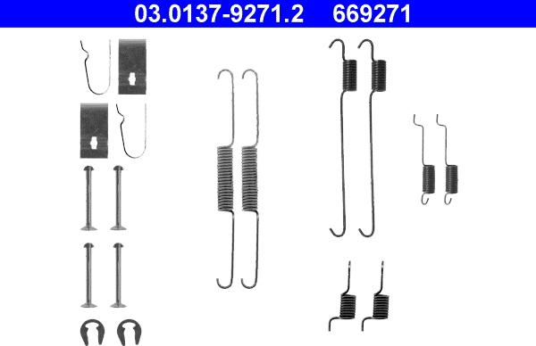 ATE 03.0137-9271.2 - Комплектующие, барабанный тормозной механизм autosila-amz.com