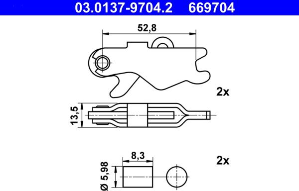 ATE 03.0137-9704.2 - Комплектующие, стояночная тормозная система autosila-amz.com