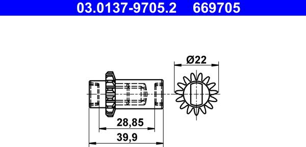 ATE 03.0137-9705.2 - Комплектующие, стояночная тормозная система autosila-amz.com