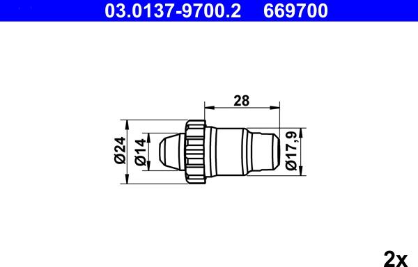 ATE 03.0137-9700.2 - Комплектующие, стояночная тормозная система autosila-amz.com