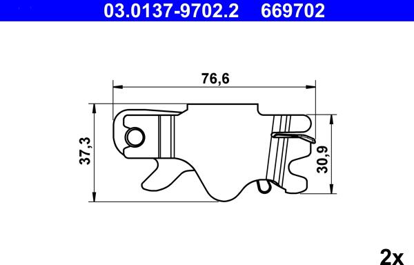 ATE 03.0137-9702.2 - Комплектующие, стояночная тормозная система autosila-amz.com