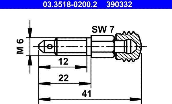 ATE 03.3518-0200.2 - Болт воздушного клапана / вентиль autosila-amz.com