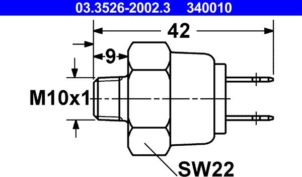 ATE 03.3526-2002.3 - Выключатель фонаря сигнала торможения autosila-amz.com