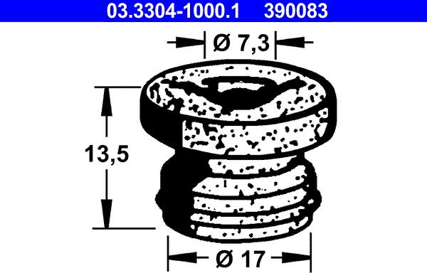 ATE 03.3304-1000.1 - Пробка, бачок тормозной жидкости autosila-amz.com