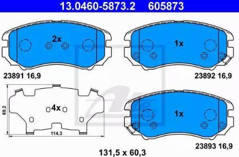 Alpha Brakes HKP-KA-331 - Тормозные колодки, дисковые, комплект autosila-amz.com