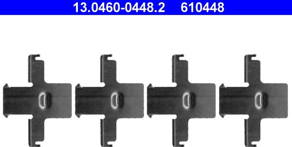 ATE 13.0460-0448.2 - Комплектующие для колодок дискового тормоза autosila-amz.com