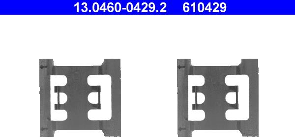 ATE 13.0460-0429.2 - Комплектующие для колодок дискового тормоза autosila-amz.com