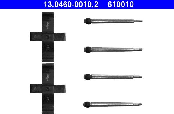 ATE 13.0460-0010.2 - Комплектующие для колодок дискового тормоза autosila-amz.com
