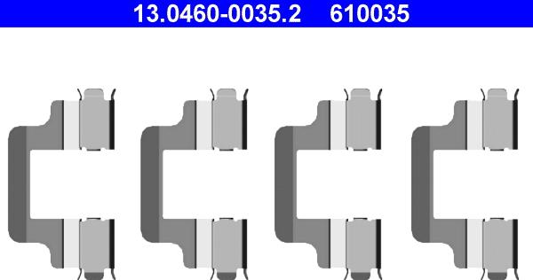 ATE 13.0460-0035.2 - Комплектующие для колодок дискового тормоза autosila-amz.com