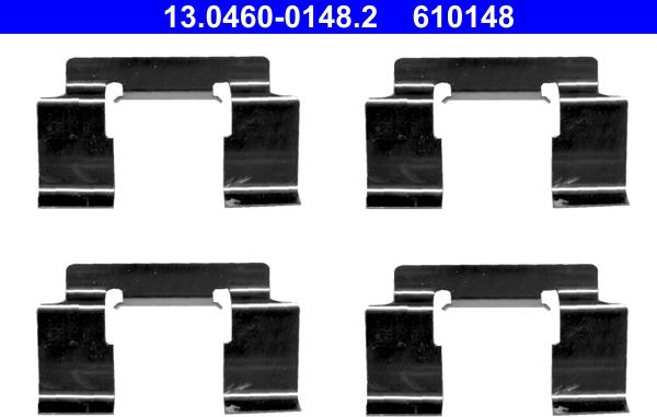 ATE 13.0460-0148.2 - Комплектующие для колодок дискового тормоза autosila-amz.com