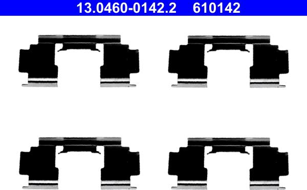 ATE 13.0460-0142.2 - Комплектующие для колодок дискового тормоза autosila-amz.com