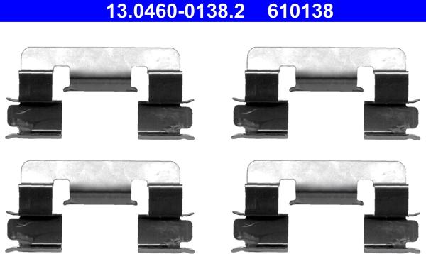 ATE 13.0460-0138.2 - Комплектующие для колодок дискового тормоза autosila-amz.com