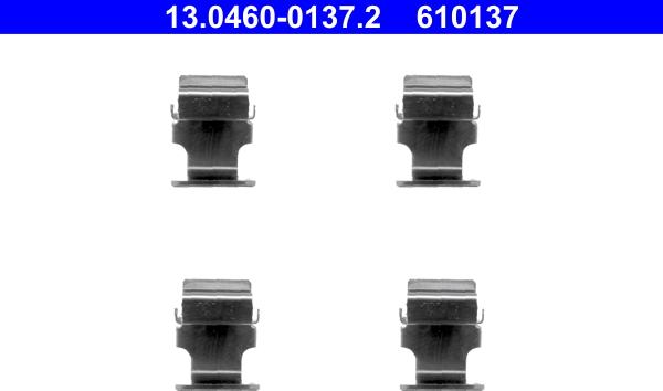 ATE 13.0460-0137.2 - Комплектующие для колодок дискового тормоза autosila-amz.com