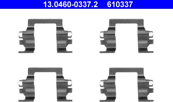 ATE 13.0460-0337.2 - Комплектующие для колодок дискового тормоза autosila-amz.com